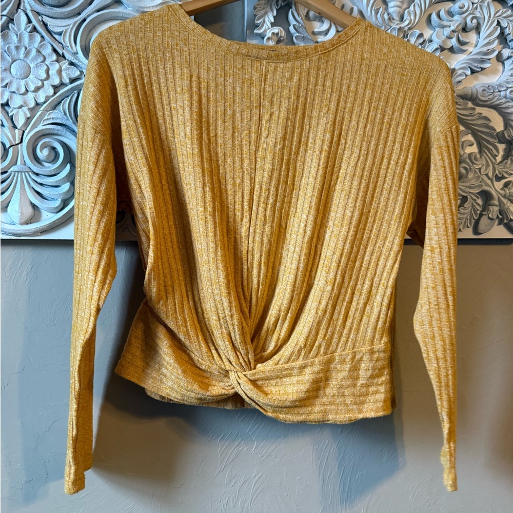 Crimson brand Elegant Mustard Twist-Front  Top small